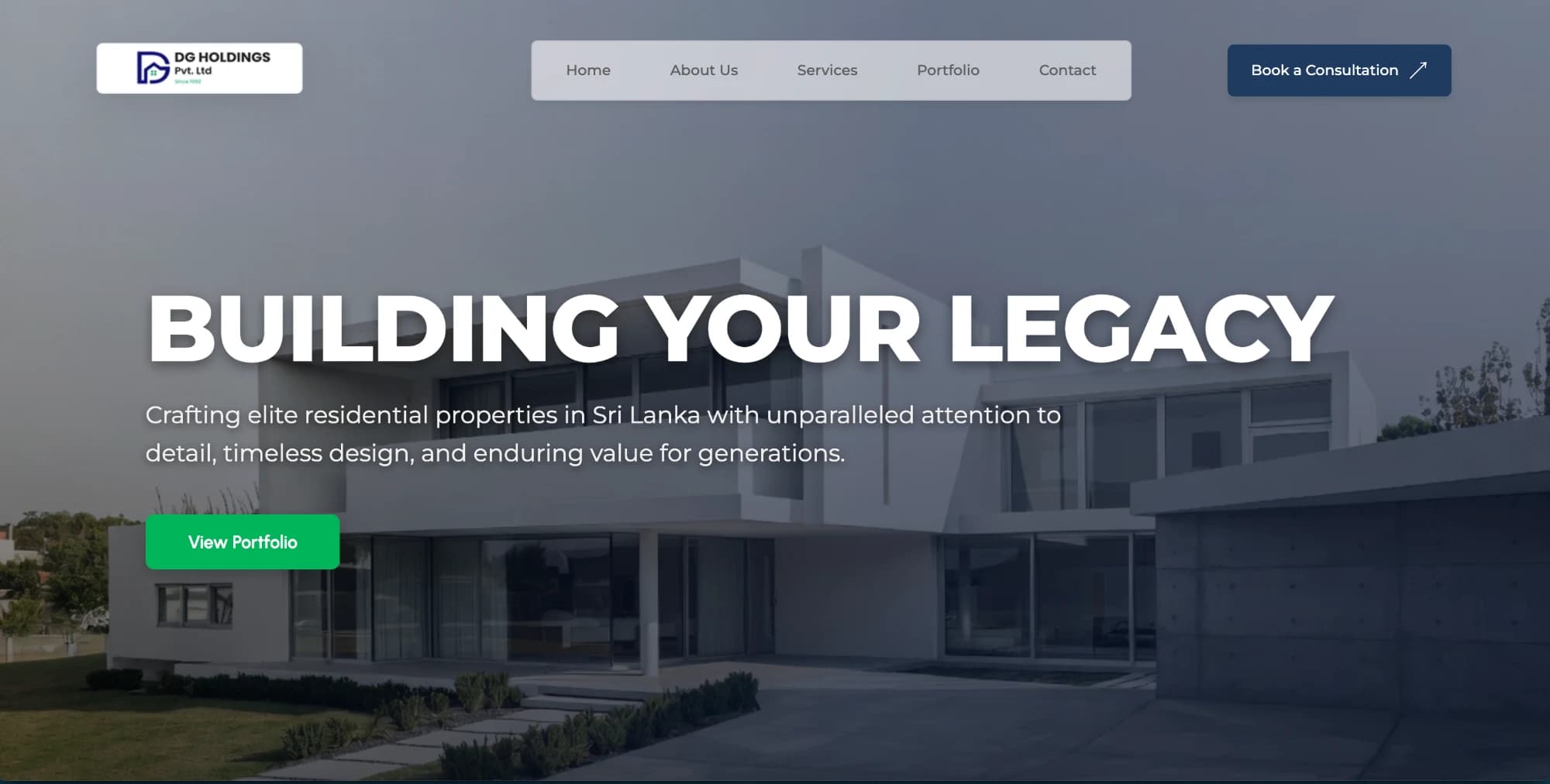 DG Holdings website