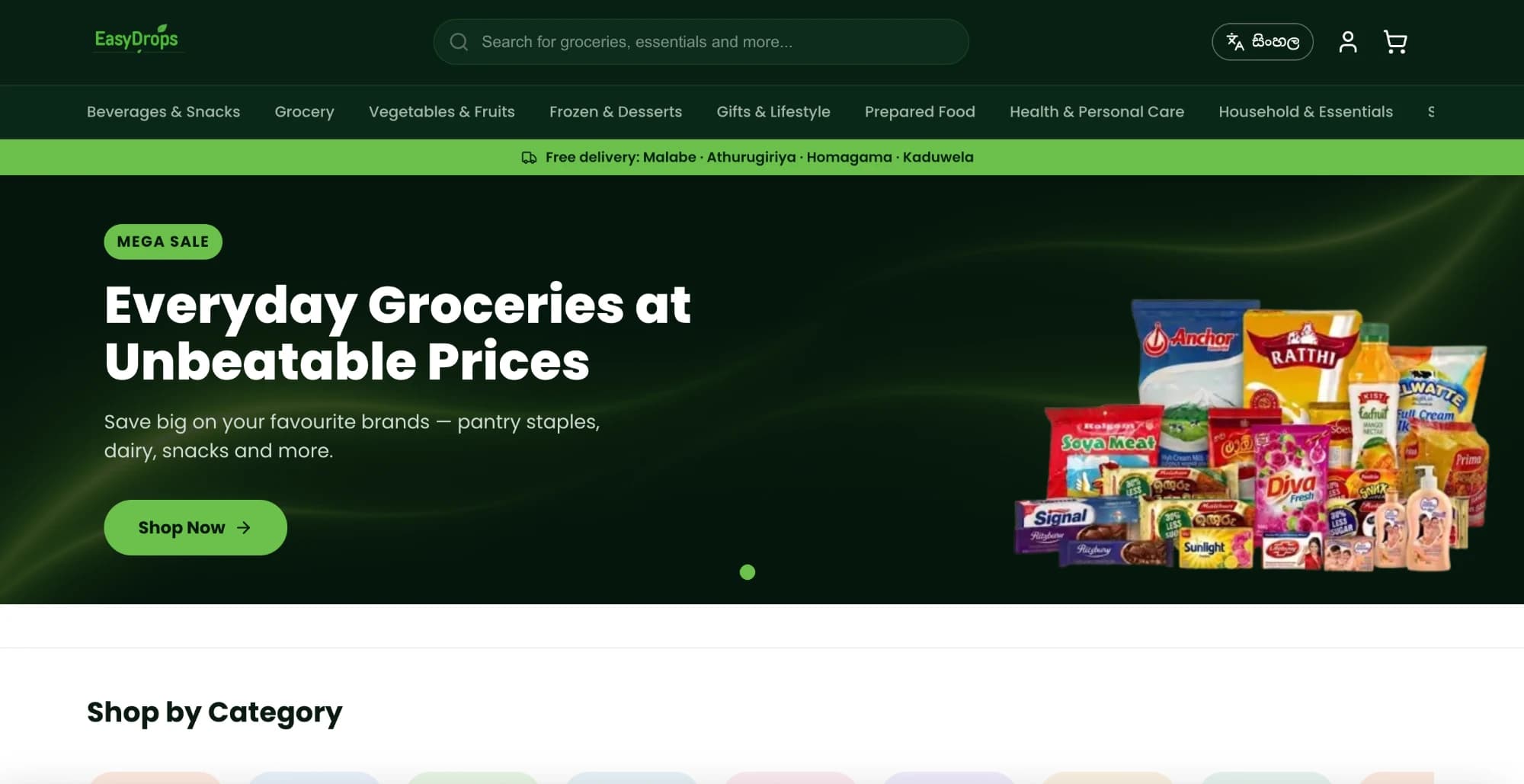EasyDrops website