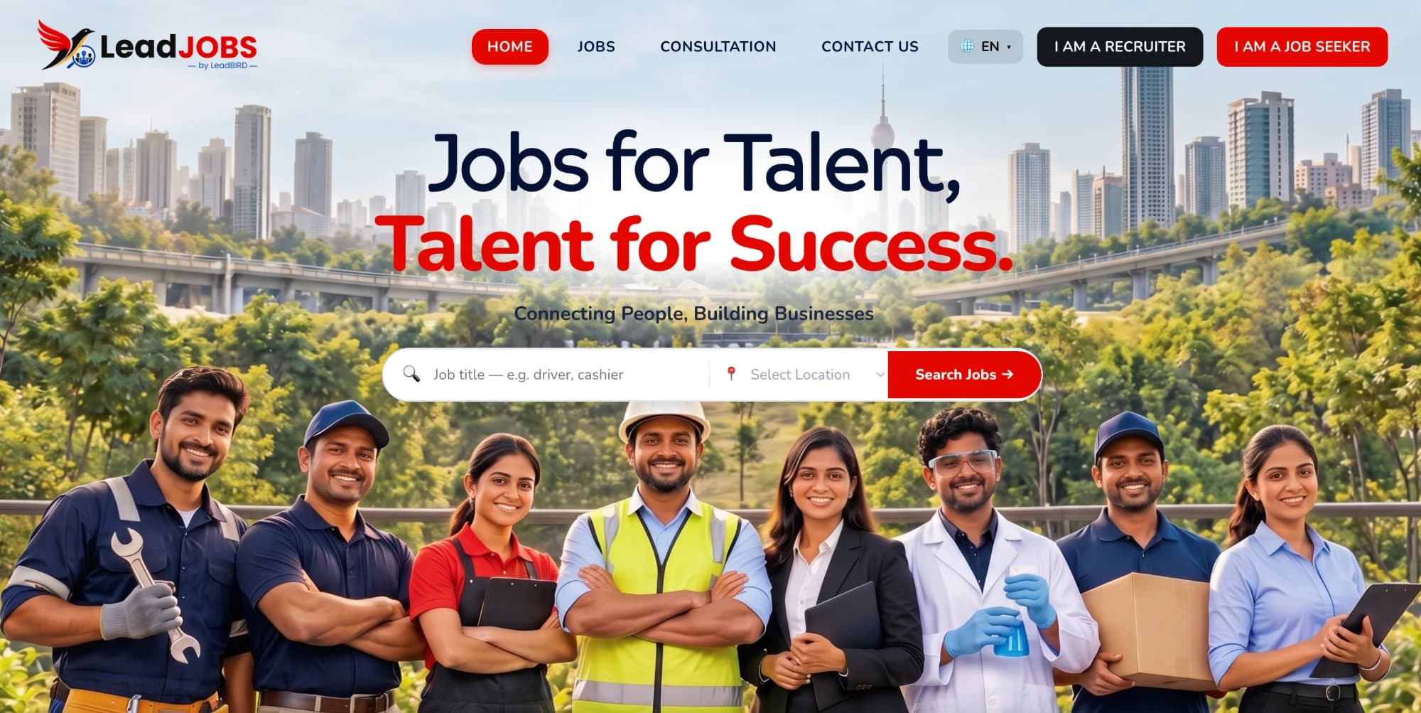 LeadJobs website